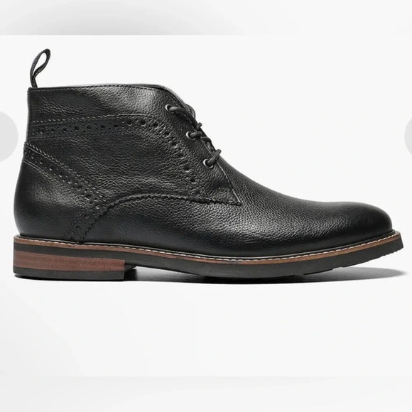 Nunn Bush Ozark Plain Toe Chukka Boot | Black Tumble | 8 Extra Wide - Picture 3 of 9